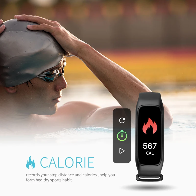 New L30t Smart Band Bracelet Full color TFT-LCD Screen Dynamic Heart Rate Monitor Bluetooth Smartband for IOS Android Phone | Электроника