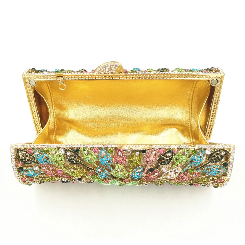 

2020 New Rhinestone Women Clutch Bag Crystal Banquet Evening Bag Luxury Hollow Out Diamond Ladies Evening Bags Clutch Chain Bag