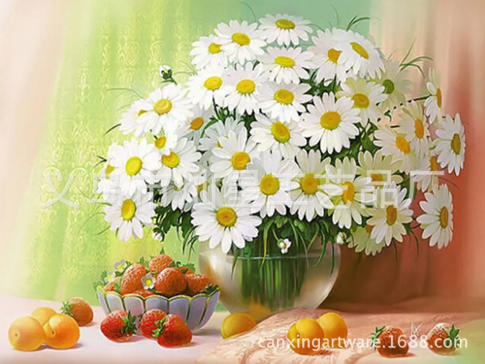 DIY 5D Полный Круглый Алмазная мозаика цветок хризантемы HOMEDECOR алмазов картина