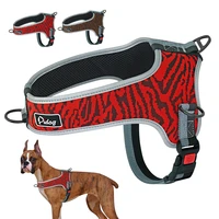 reflective dog harness adjustable nylon pet mesh harness vest pet supplies for medium large dogs walking training