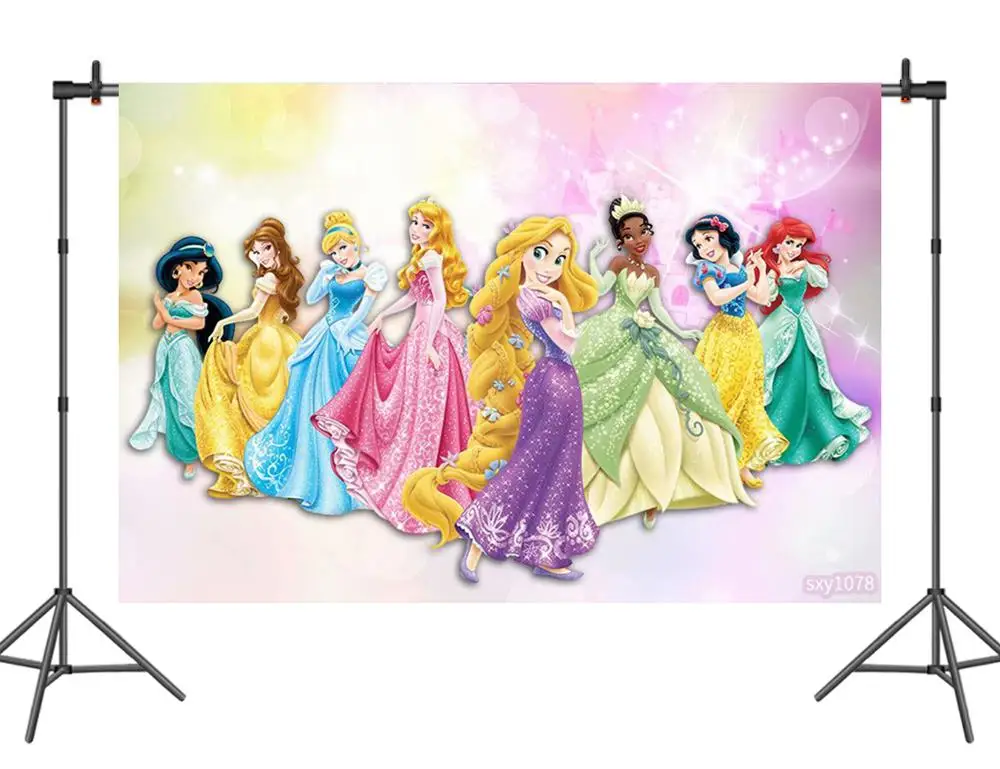 Sensfun tangled rapunzel princess photography backdrop girls birthday party pink photo background vinyl | Электроника