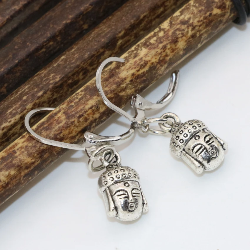 Vintage style plated drop earring lucky buddha shape 8*10mm dangle earrings for women gifts jewelry B2674 | Украшения и