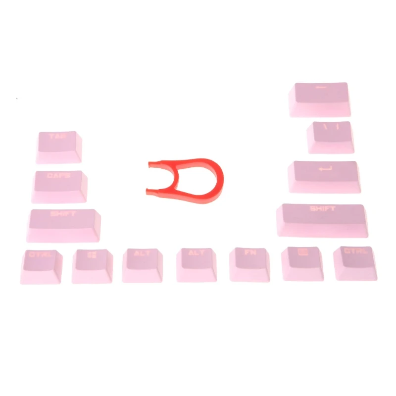 14 ключ Шапки Многоцветный PBT механической клавиатуры для Cherry MX - Цвет: Розовый