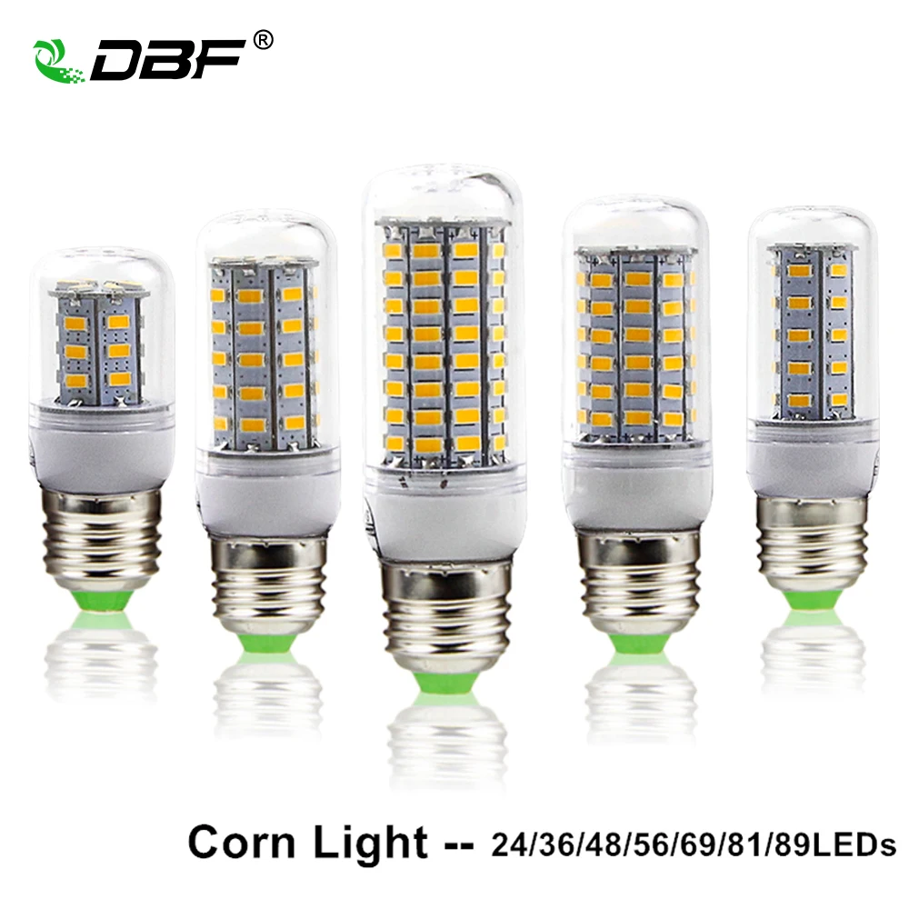 SMD 5730 E27 Светодиодный светильник 5730SMD светодиодный Кукуруза 24/36/48/56/69/72/89 люстра