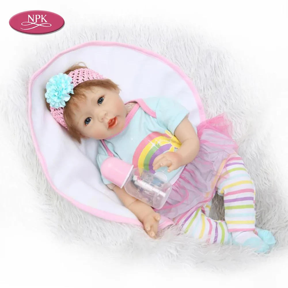 NPK Reborn Girl Baby силиконовая кукла Juguetes 55 см реалистичные куклы принцессы для