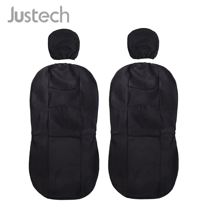 Justech новые универсальные чехлы для автомобильных сидений полный комплект черная