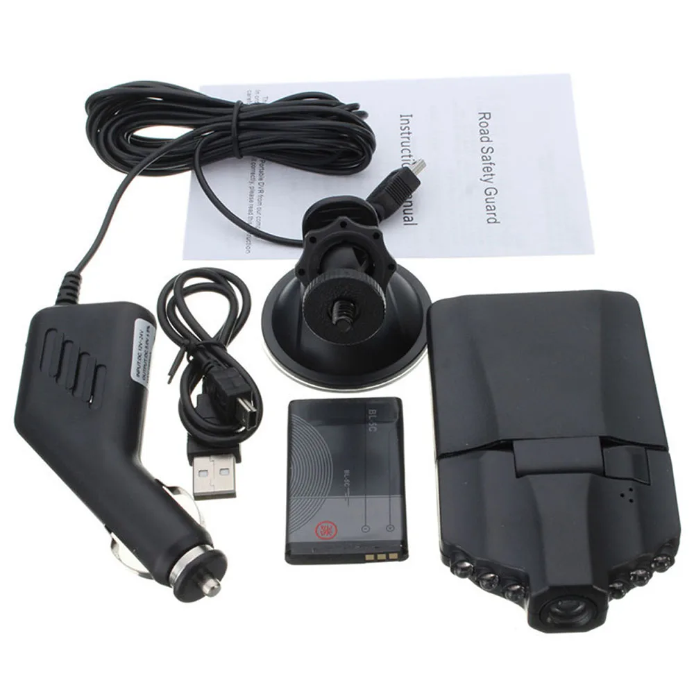 2 5 дюймовый ЖК экран 6 Ir Led ночного видения Hd Dash Cam Автомобильный видеорегистратор