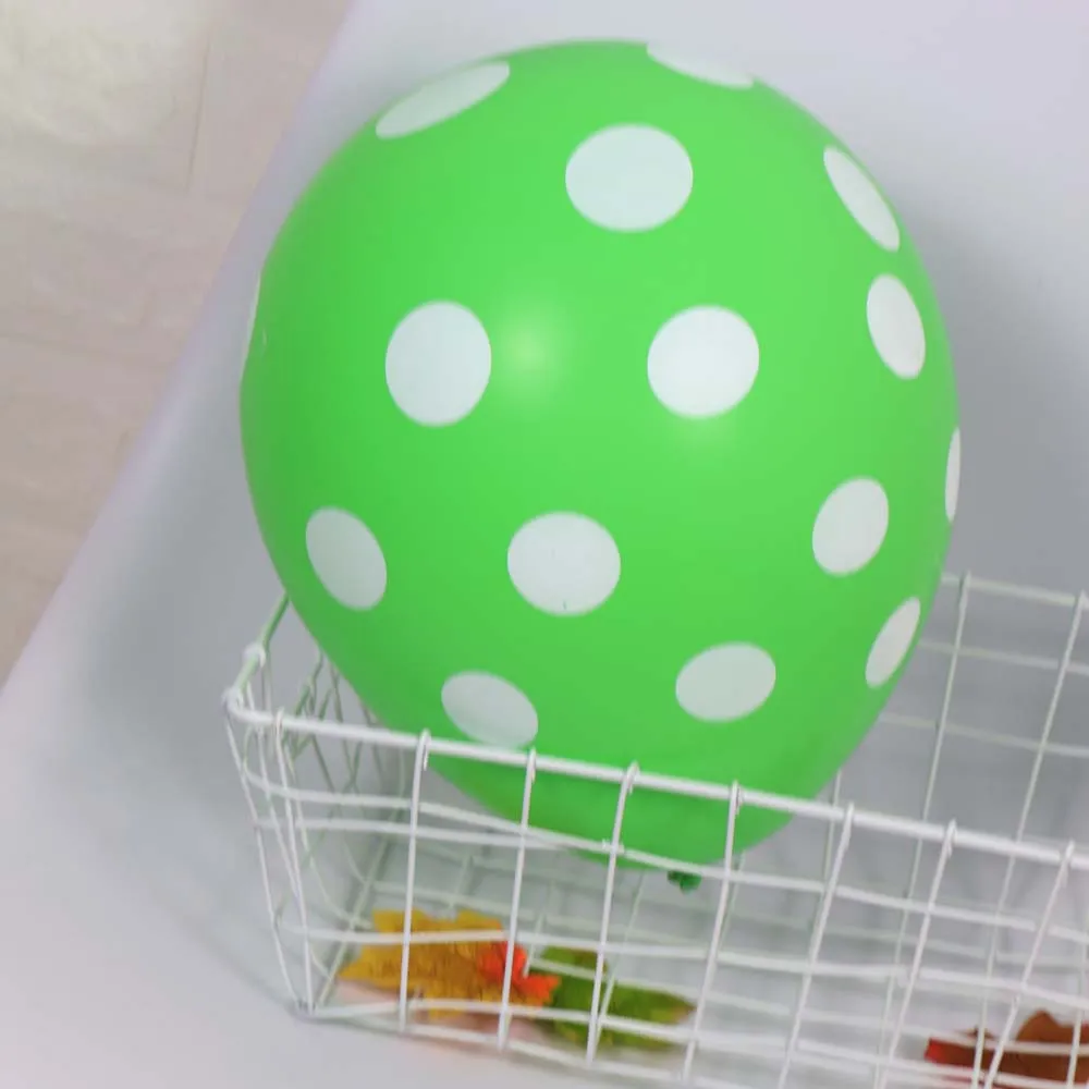 20pcs green 20 шт./лот Красного и черного цветов латексных шарика в горошек надувные шары Mickey Мышь тема День Рождения Globos Свадебные Baby Shower вечерние украшения - Цвет: 20pcs green