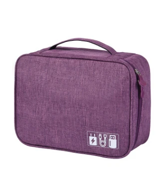 Purple Органайзер для путешествий с usb-кабелем, аксессуары для электроники, сумка для хранения, Модный чехол с жесткими дисками - Цвет: Purple