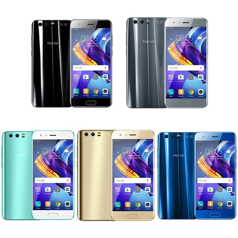 5 15 дюймов HONOR 9 4G/6G RAM 64G ROM Android 7 0 телефон Kirin 960 Octa Core Двойная Задняя камера 9V 2A