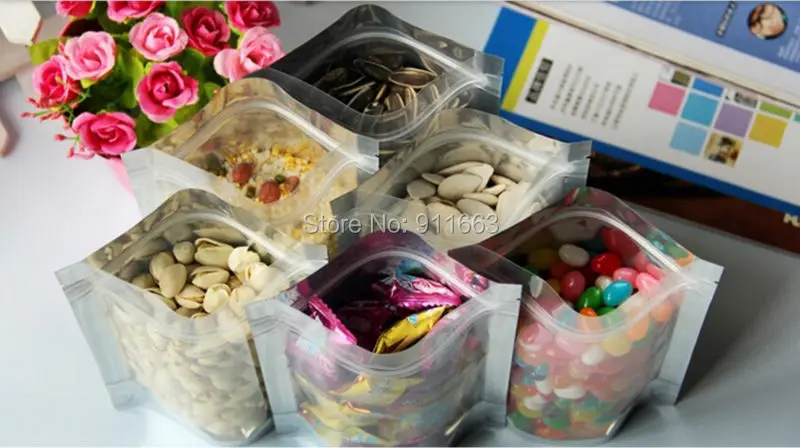 

10cmx15cm*0.16mm+3cm,100pcs! Reclosable Zipper Bag Silver Aluminium Foil Stand Up Ziplock Bag,Self -Sealed Plastic Ziplock Bag,