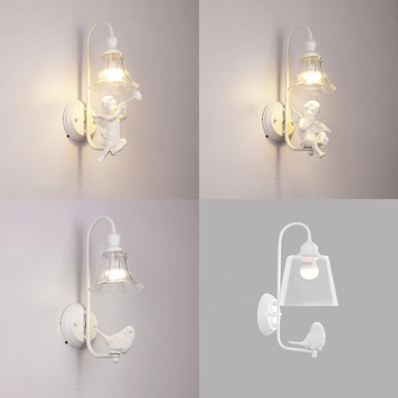 Modern Crystal Angel wall lamp bedside living room bedroom study lighting | Лампы и освещение
