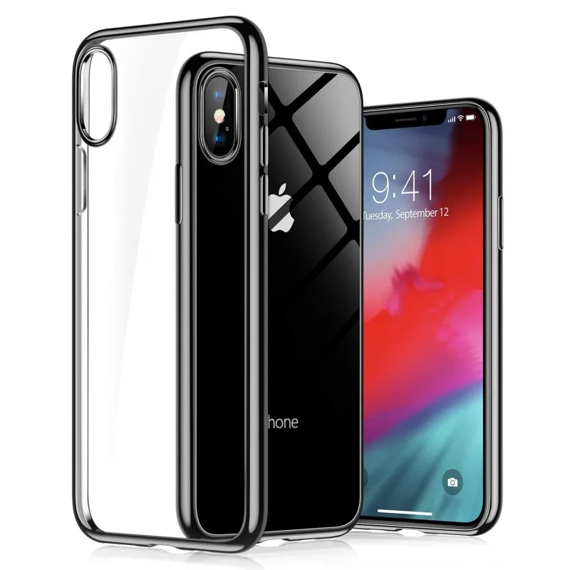 Роскошные мягкие чехлы из ТПУ для iPhone 7X8 6 6S Plus блестящий чехол с покрытием XS Max XR