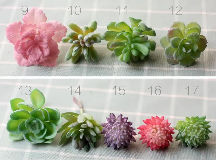 10 шт Красочные Искусственные пластиковые ПВХ суккуленты растения Цветок для