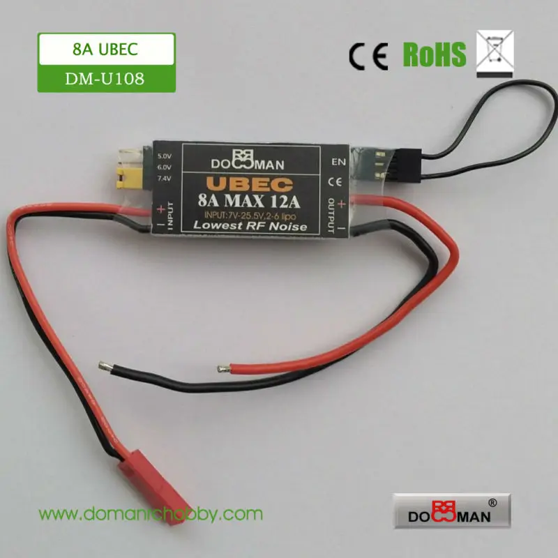 1 шт./лот 8A UBEC DOMAN RC высокое напряжение 5 В/6 В/7 4 В выход 2s 6S/7 25 в режим входного