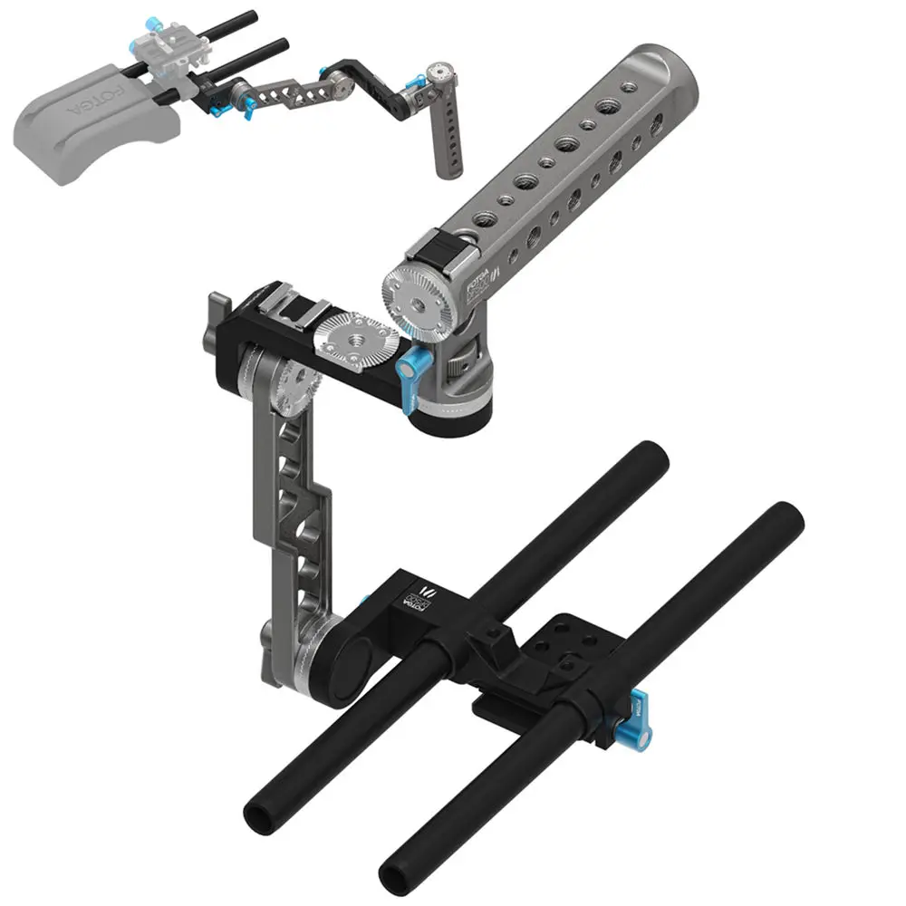 FOTGA DP500III 3 Верхняя ручка клетка и Передняя Rig для BMPCC 5D A7 A7R A7S II | Электроника