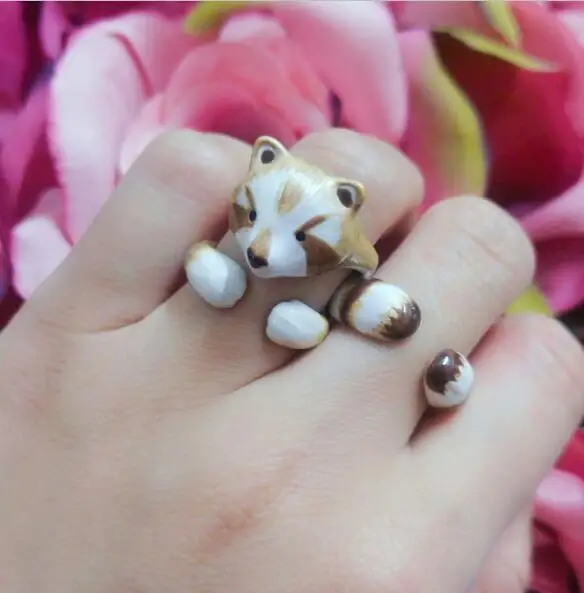 Новое эмалированное глазурованное изысканное кольцо CSxjd с милым медведем