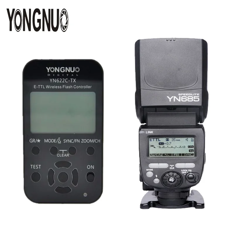 Беспроводная высокоскоростная вспышка YONGNUO YN685 TTL Speedlite встроенный ресивер + YN622C-TX
