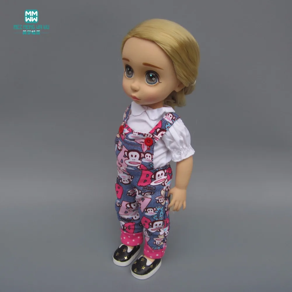 Одежда для кукол, белая рубашка+ пояс, штаны, подходит для куклы bjd 1/4 и салонных кукол 40 см