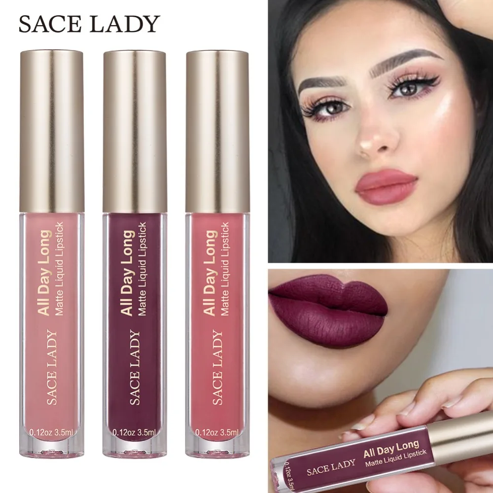 SACE LADY матовый набор из помад жидкая губная помада макияж стойкий Красный Блеск