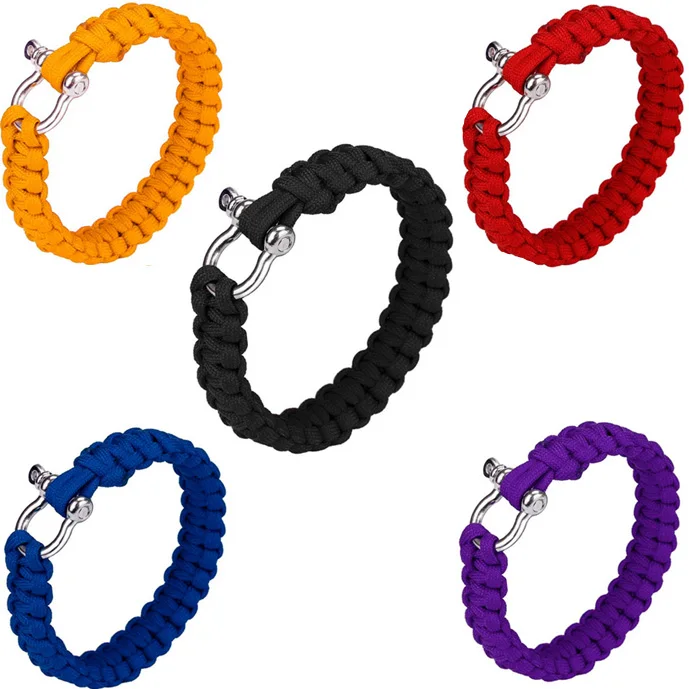 Самоспасательный регулируемый браслет из Паракорда 7 нитей плетеный парашютный