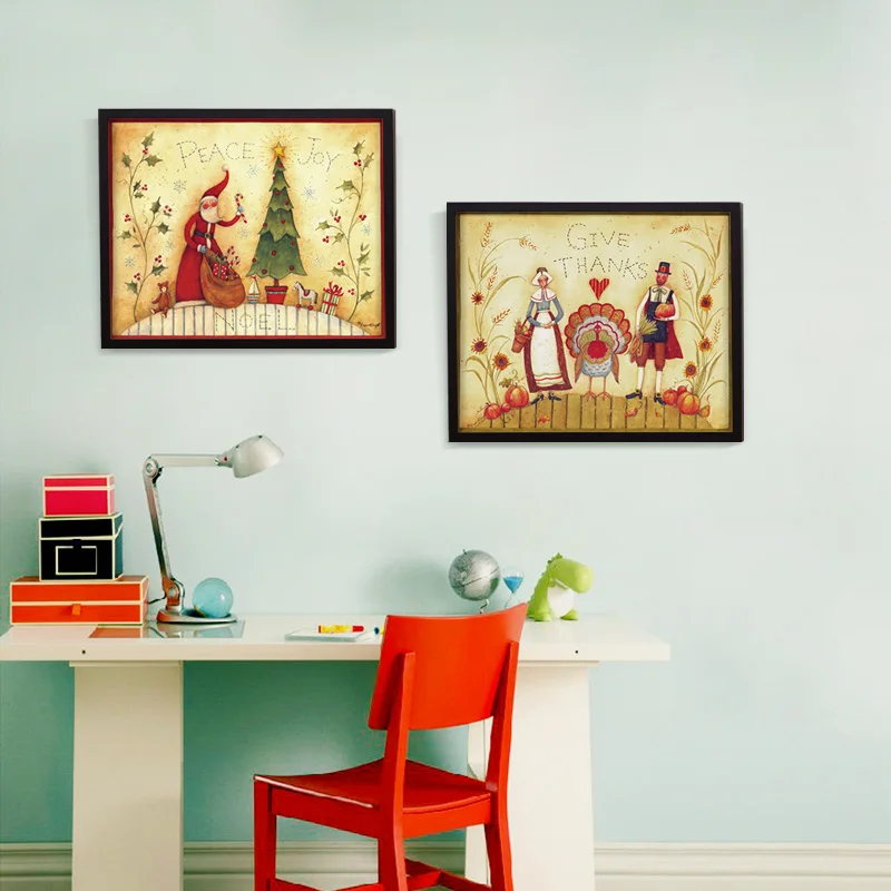 Северная Европа новый год Рождество плакат печать холст картина абстрактная