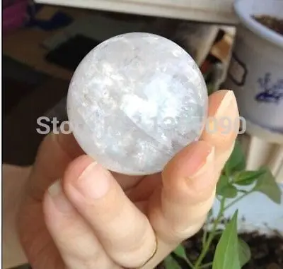 

xd j00156 NATURAL RAINBOW CLEAR QUARTZ CRYSTAL SPHERE BALL HEALING 40mm
