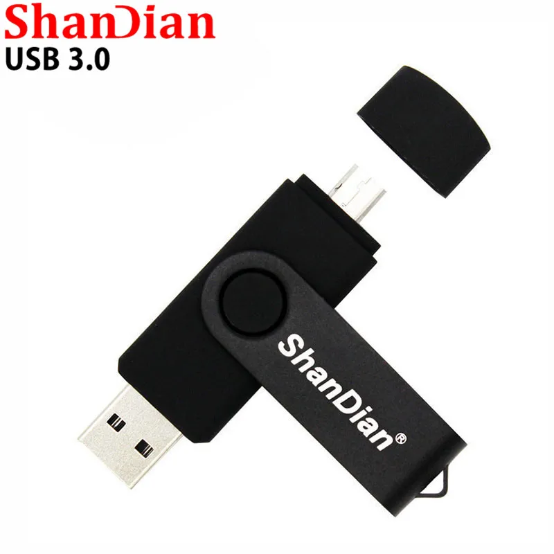 SHANDIAN USB 3,0 Смартфон USB флеш-накопитель OTG Флешка 8G/16G/32G/64GB флеш-накопитель U диск