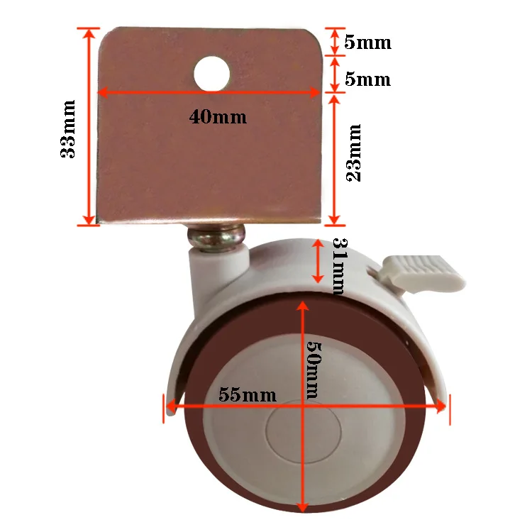 4 шт./компл. универсальные поворотные ролики для детской кроватки зажим шкафа с