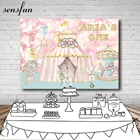 220x150 см карнавал цирковечерние фотография фон мультфильм девочки 1-й День рождения вечевечерние боке фоны для фотостудии винил