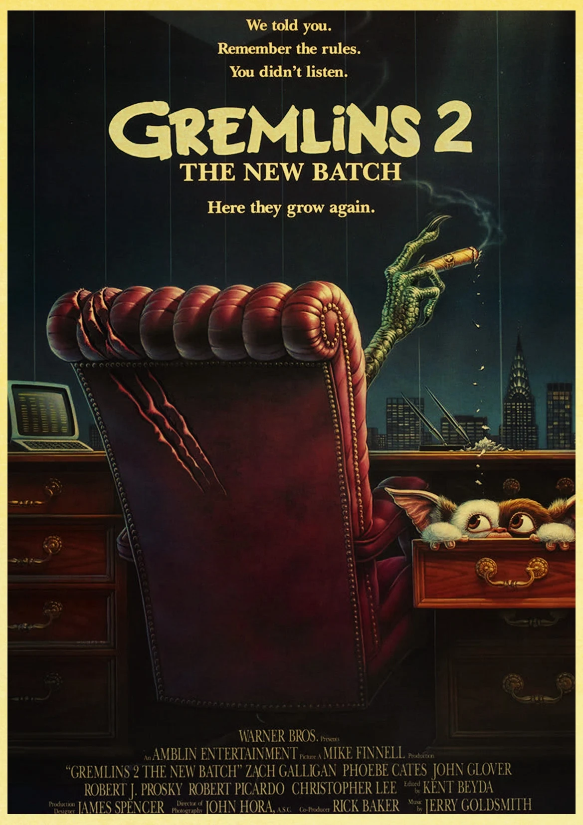 Gremlins киноплакат/Настенный декор/декоративная живопись/Бар плакат/крафт-бумага/Ретро плакат - Цвет: D151