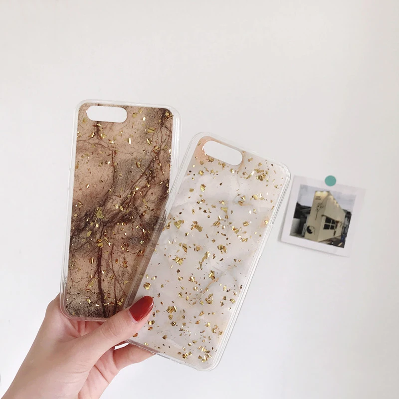 GlamPhoneCase 2018 Модный мягкий чехол для iPhone XS Max XR 8 8plus 7 7plus 6/6s Plus с золотой фольгой