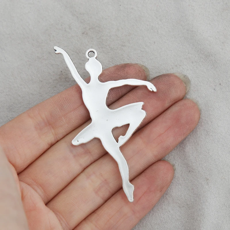 Модные подвески балерины RAINXTAR из сплава для танцовщицы 35*68 мм 10 шт. AAC1847|ballerina