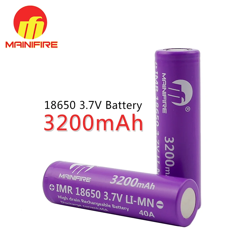 2019 горячая Распродажа 3200mah 18650 батарея mainifire 40A 3 7 V литий ионная аккумуляторная для