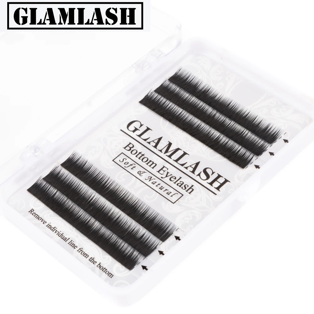 GLAMLASH J Crul 0 10 толщина нижние ресницы для наращивания бровей черный цвет мягкие