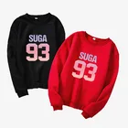 Suga 93 Толстовка в стиле bangtan назад-Yoongi свитшот с фото Kpop одежда и одежда для поклонников kpop армии Детский свитшот