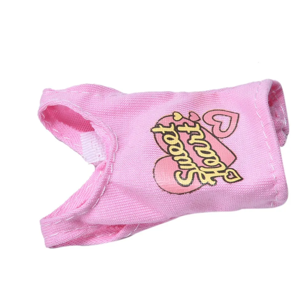 Новый модный розовый жилет костюм для куклы 11 дюймов Одежда кукол с белыми