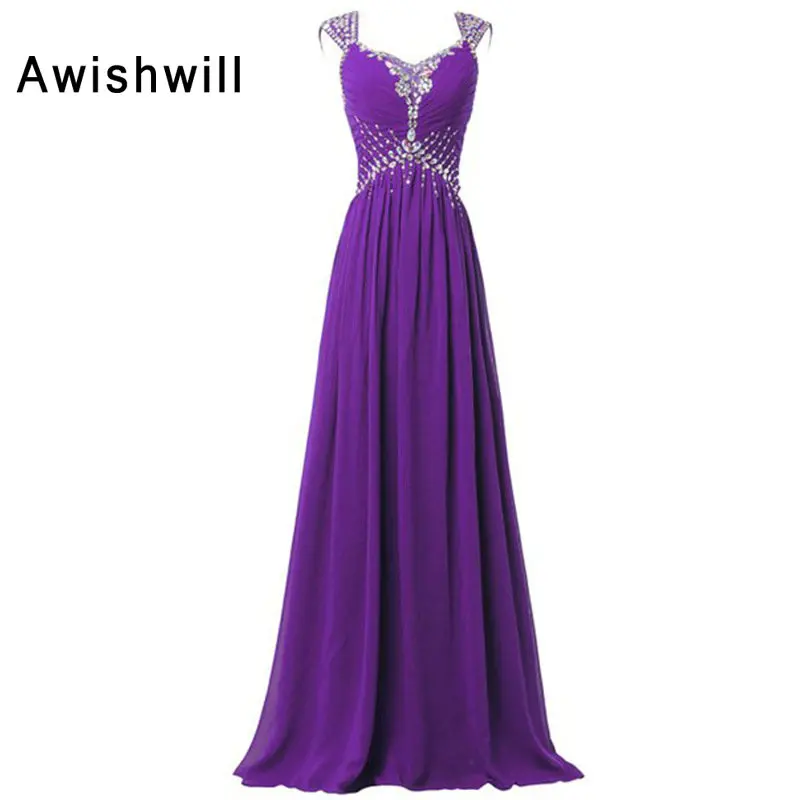 Женское шифоновое вечернее платье Элегантное Длинное в пол с