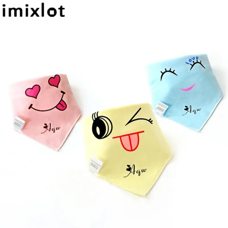Imixlot/2018 модный детский махровый шарф для кормления Слюнявчики со смайликом
