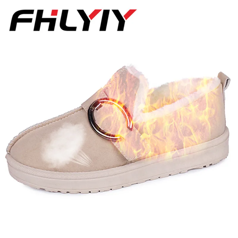 FHLYIY/зимняя теплая рабочая обувь уличные Зимние ботильоны короткая осенне-зимняя