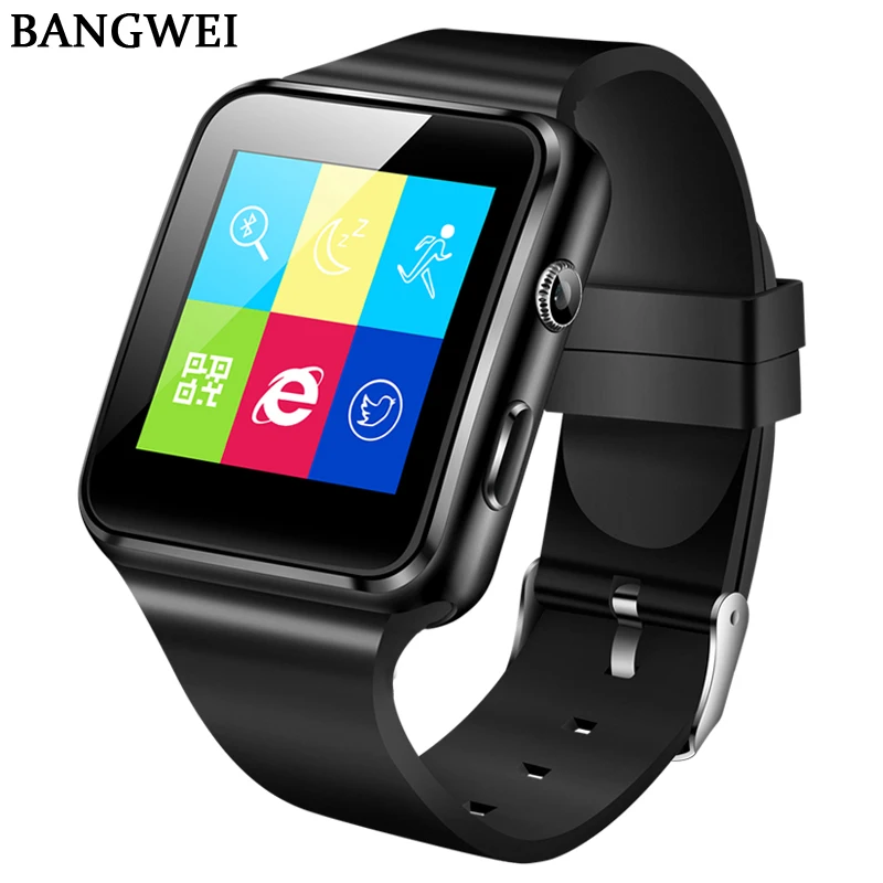 BANGWEI Bluetooth Smart Watch Sport Шагомер Smartwatch с Камера Поддержка sim карты Whatsapp Facebook для Android IOS