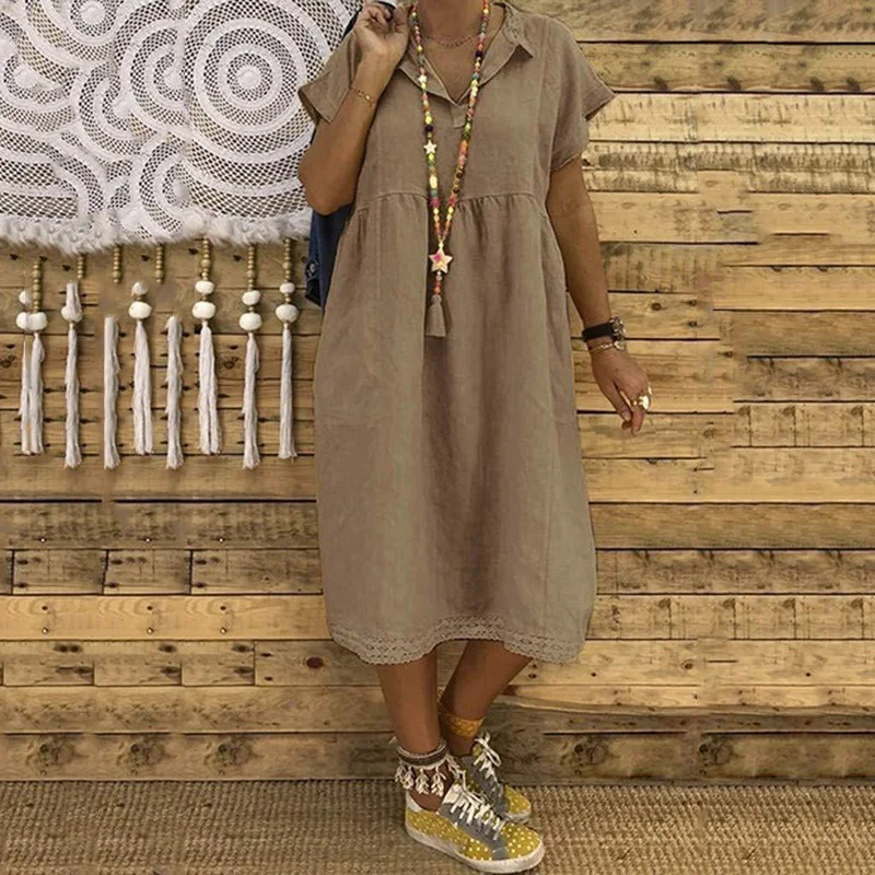 ТРАПЕЦИЕВИДНОЕ ПЛАТЬЕ с воротником большие размеры сарафан вечерние