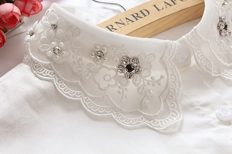 Поддельный Воротник 2017 белый и черный галстук украшение для костюма вытяжки