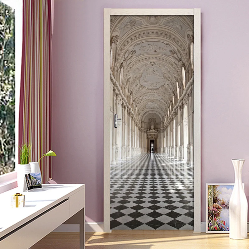 Самоклеящиеся фотообои из ПВХ оригинальные декор для двери гостиной 3D | Дом и сад