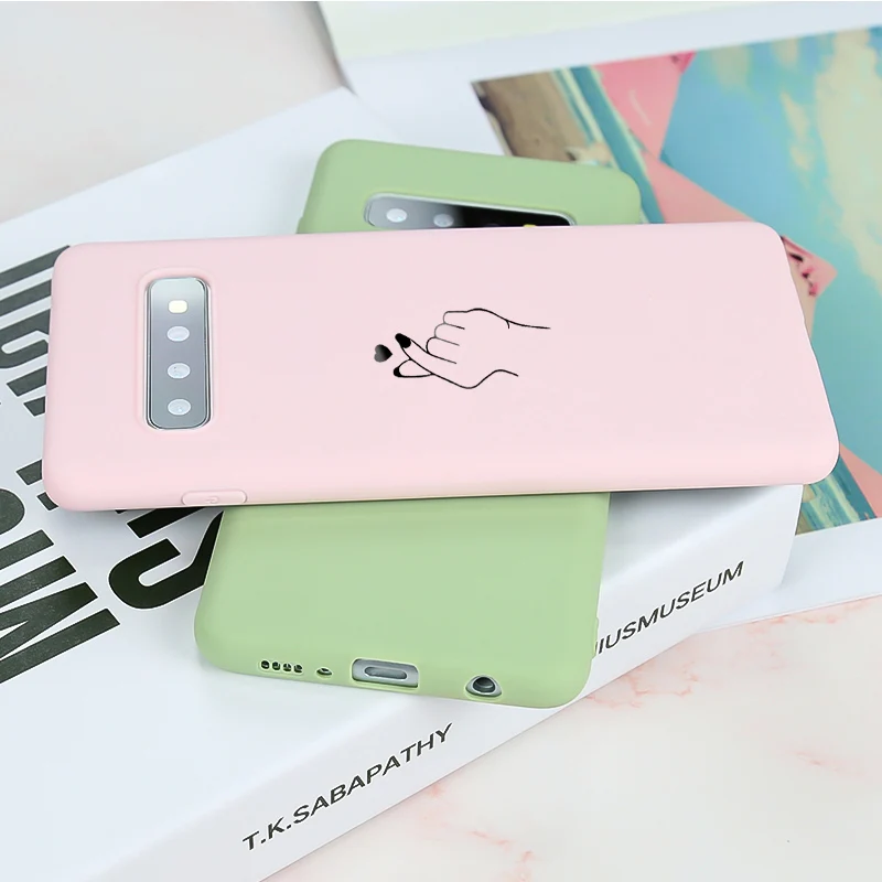 Чехол Love Heart для Samsung Galaxy S9 S10 Plus S10E S8 силиконовый чехол бампера Lite мягкий матовый