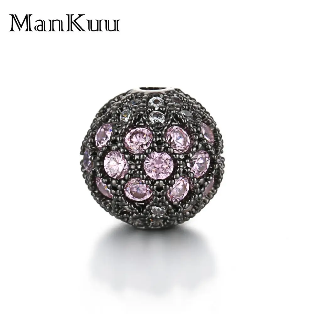 Mankuu 9 мм круглые черные стразы бусины шармы для дискотеки