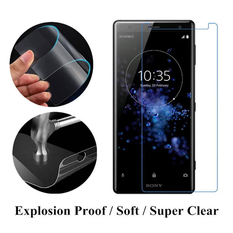 Нано Взрывозащищенная мягкая защитная пленка для экрана Sony Xperia XZ XZ1 Compact XZ2 Premium не