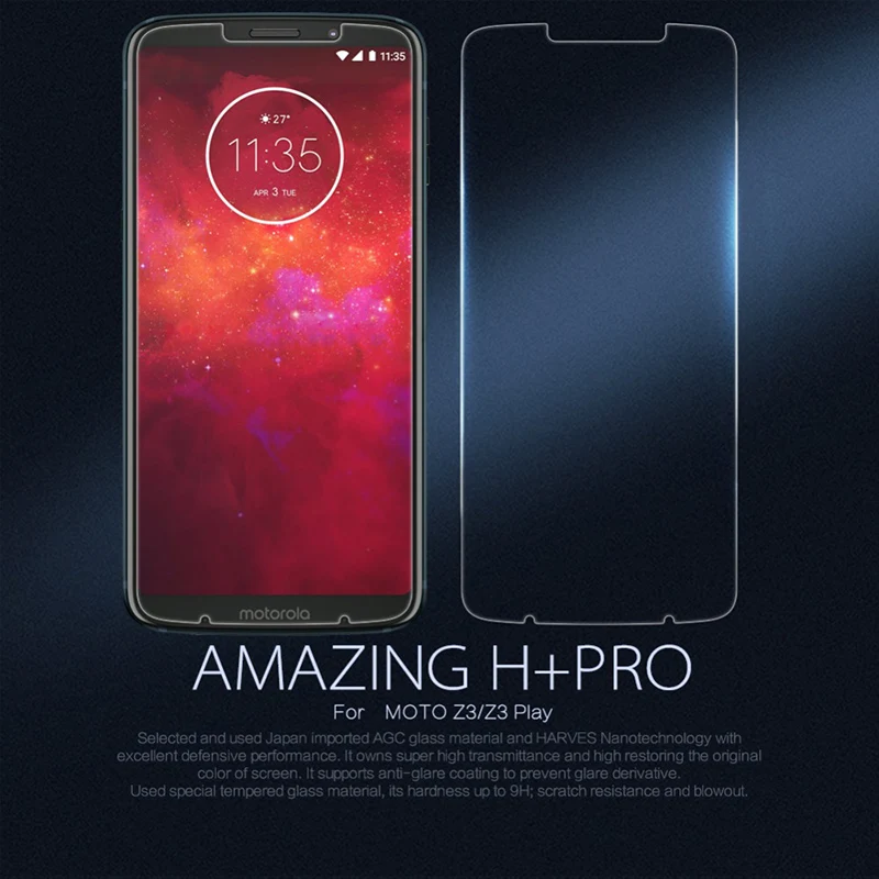 Wangcangli 2.5D закаленное стекло для Motorola Z3 играть телефон защитная пленка 0 3 мм ультра