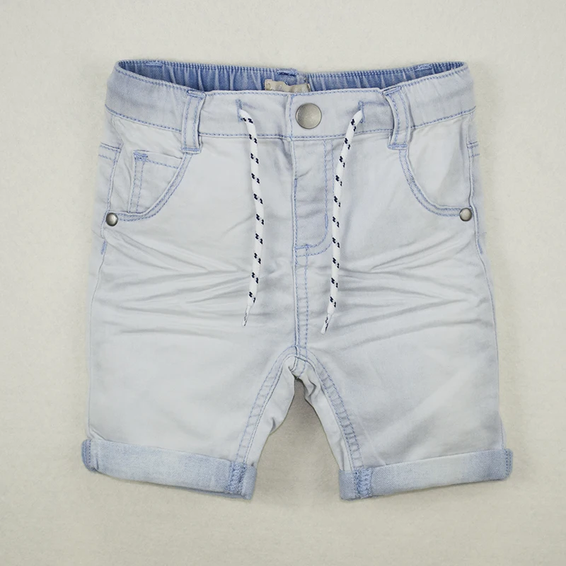 Летние джинсовые шорты для маленьких мальчиков детская лампа Цветные Короткие