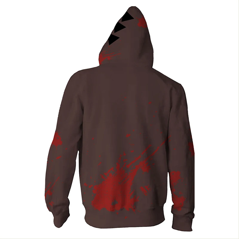 

Angels of Death Zack Cosplay Hoodie Jacket 3D Print Zipper High Quality Hot Sale Hooded Spring Summer Autumn Hoodie